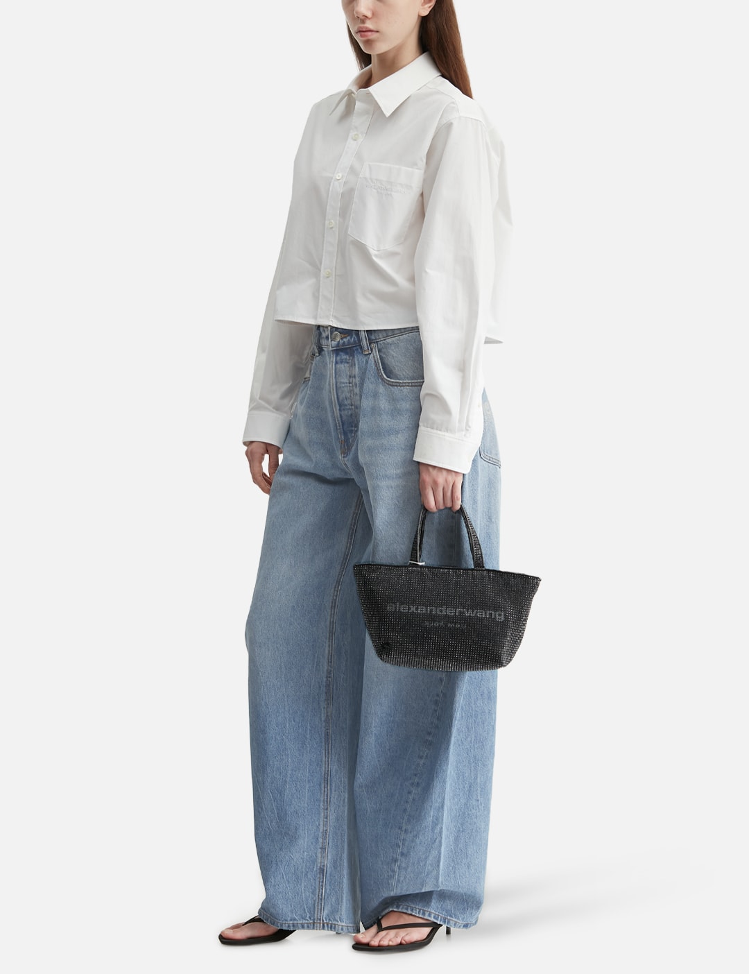 Embroidered Logo Cropped Shirt view 15