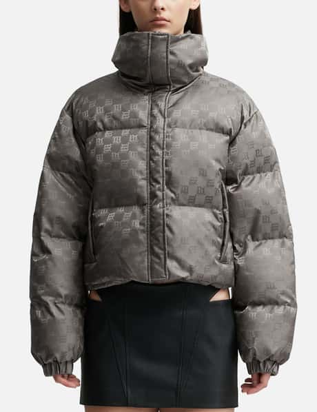 Misbhv NYLON MONOGRAM PUFFER GREY