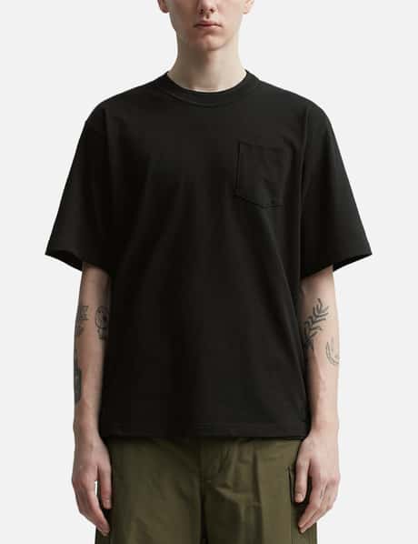 Sacai - NYLON TWILL X COTTON JERSEY T-SHIRT | HBX - Globally 