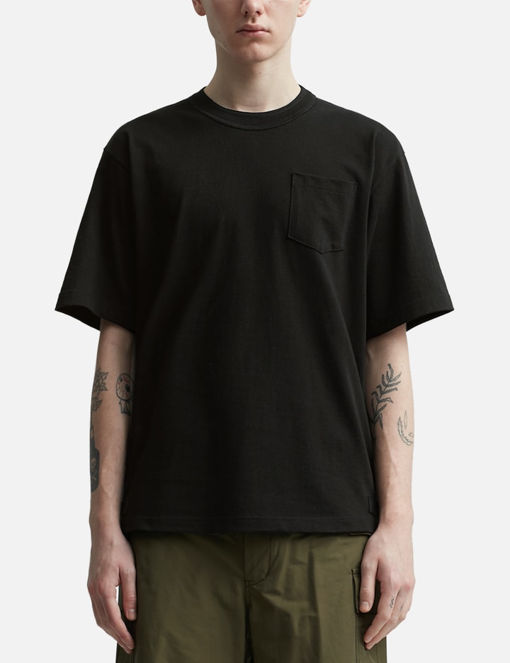 NYLON TWILL X COTTON JERSEY T-SHIRT Placeholder Image