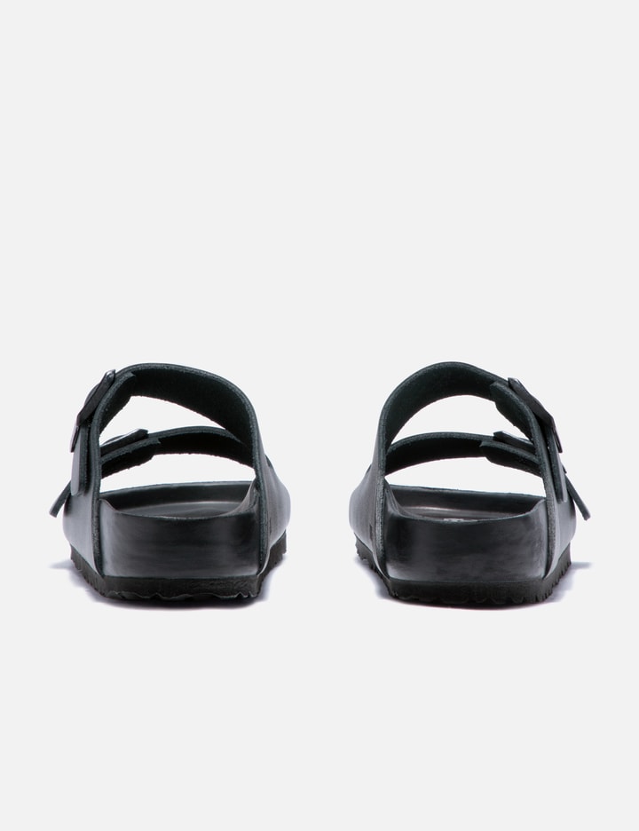 Birkenstock Women's Arizona Exquisite Double-strap Flat Leather Sandals In Black