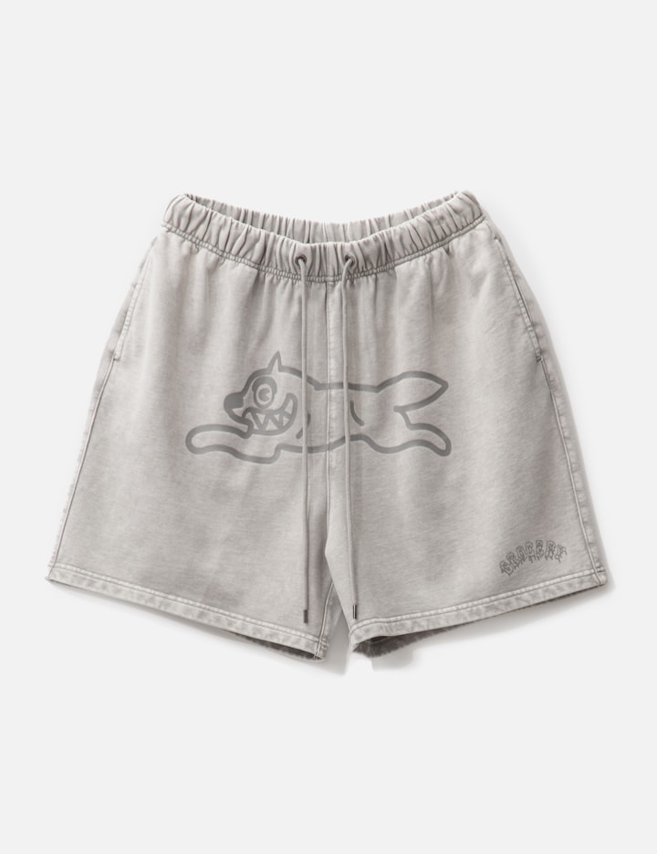 Grocery X Icecream Snow Washed Running Dog Sweat Shorts In Grey