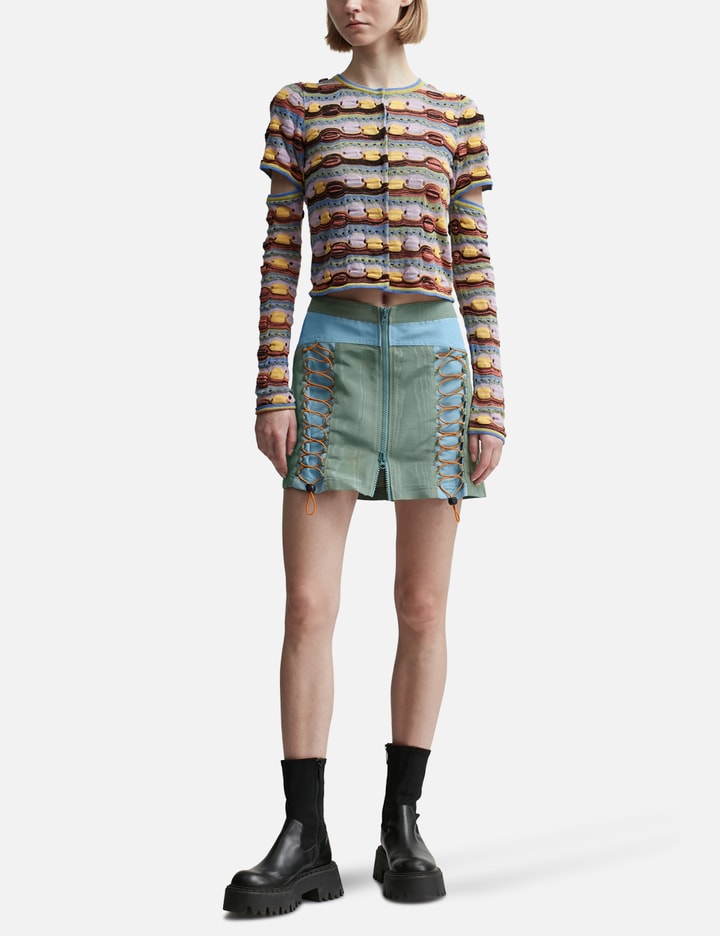 Shop Brain Dead Bubble Knit Cardigan In Multicolor