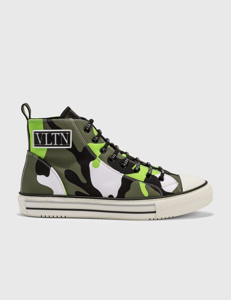 valentino camo high top sneakers