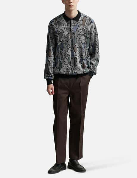 Wacko Maria - Python Knit Polo Shirt | HBX - Globally Curated 