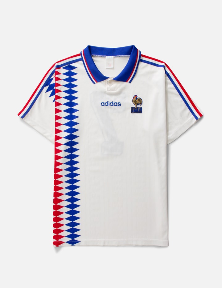 Vintage France 1994-95 Adidas Away Official Shirt #7 Cantona In White