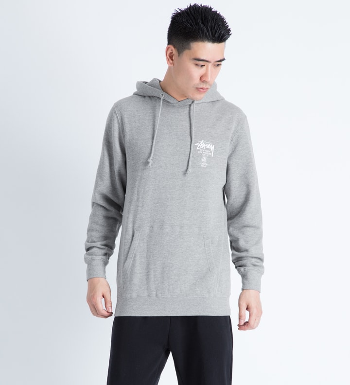 Stüssy Heather Grey World Tour Hoodie