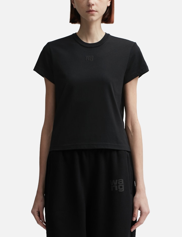 Alexander Wang T Essential Jersey Short Sleeve T-shirt In Black