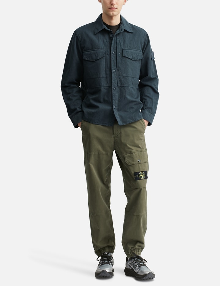Stone Island Cotton Linen Canvas_S.I.Ghost Overshirt