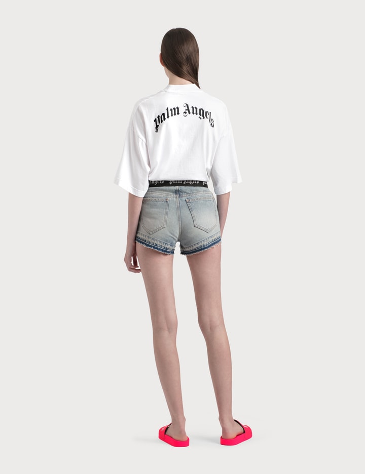 Logo Print Denim Shorts Placeholder Image