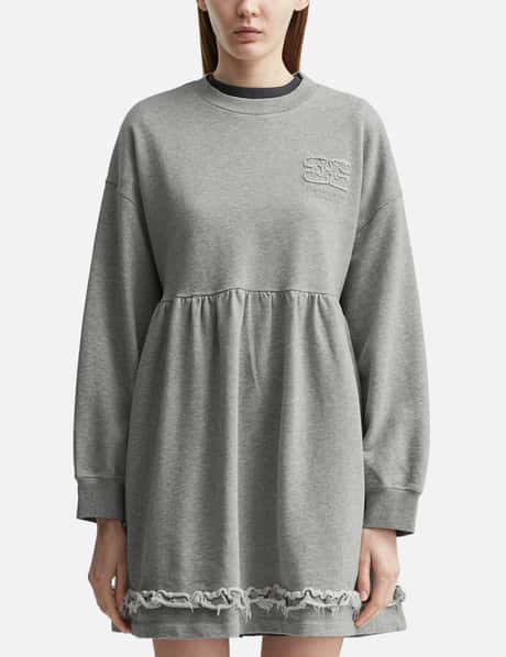 Ganni Isoli Crewneck Peplum Dress