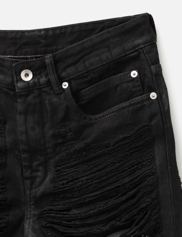 Rick Owens Drkshdw Fog Cut Shredded Denim Jeans