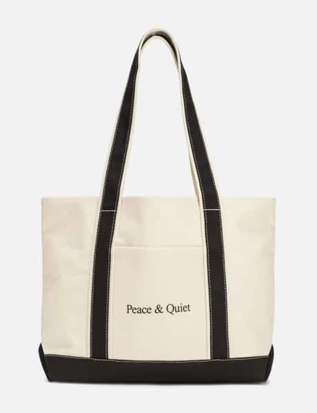 Peace & Quiet Classic Wordmark Boat Tote Bag