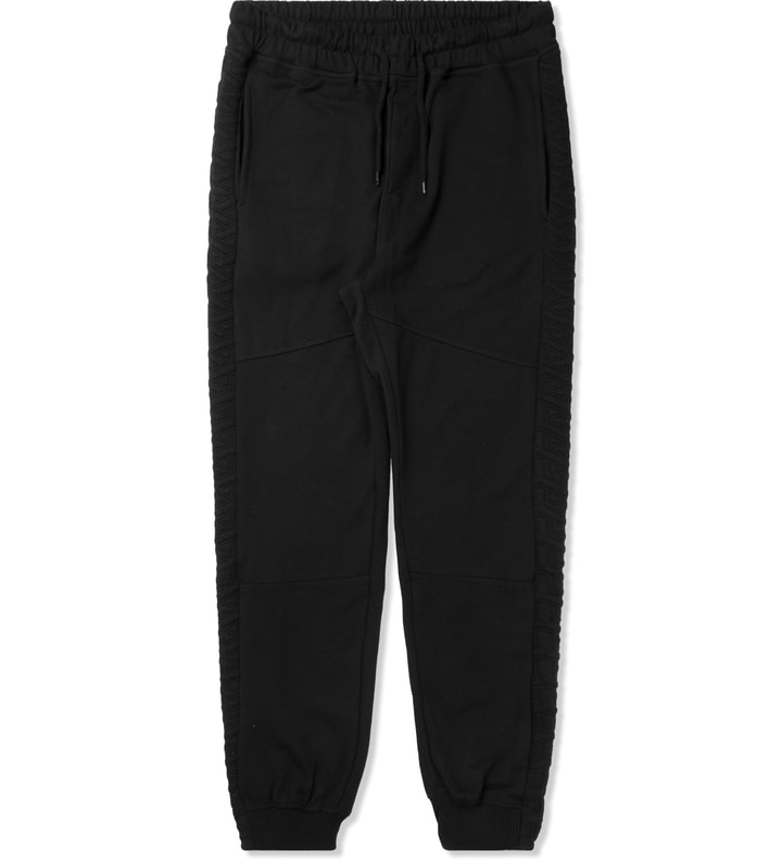 Black Quilted Side Panel Lounge Pants Placeholder Image