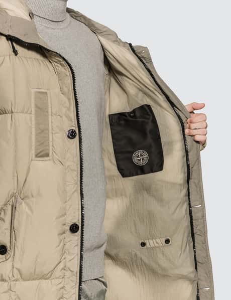 Stone Island - Garment Dyed Crinkle Reps NY Down Long Jacket | HBX 