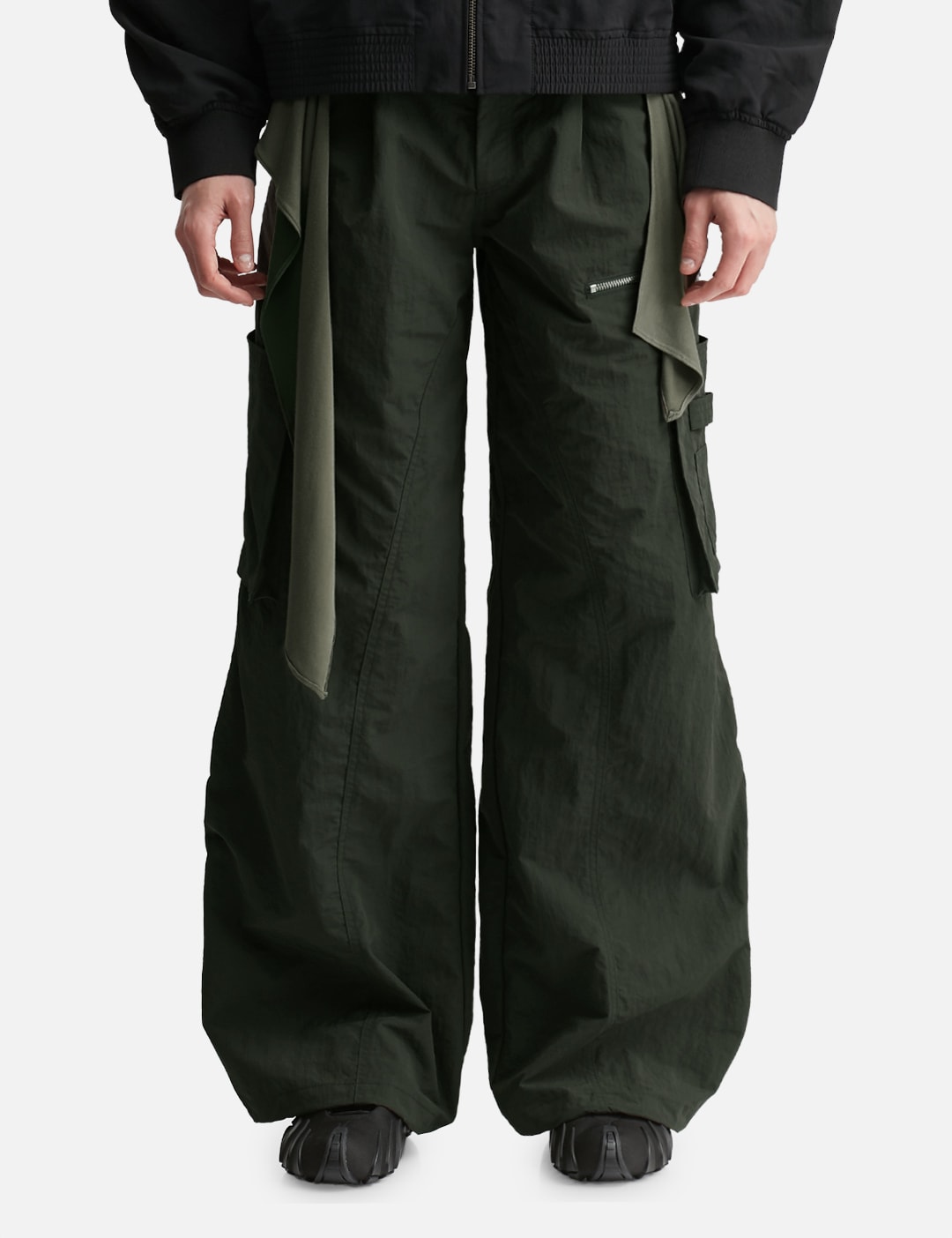 Mixed Layered Tie Jogger Pants view 11