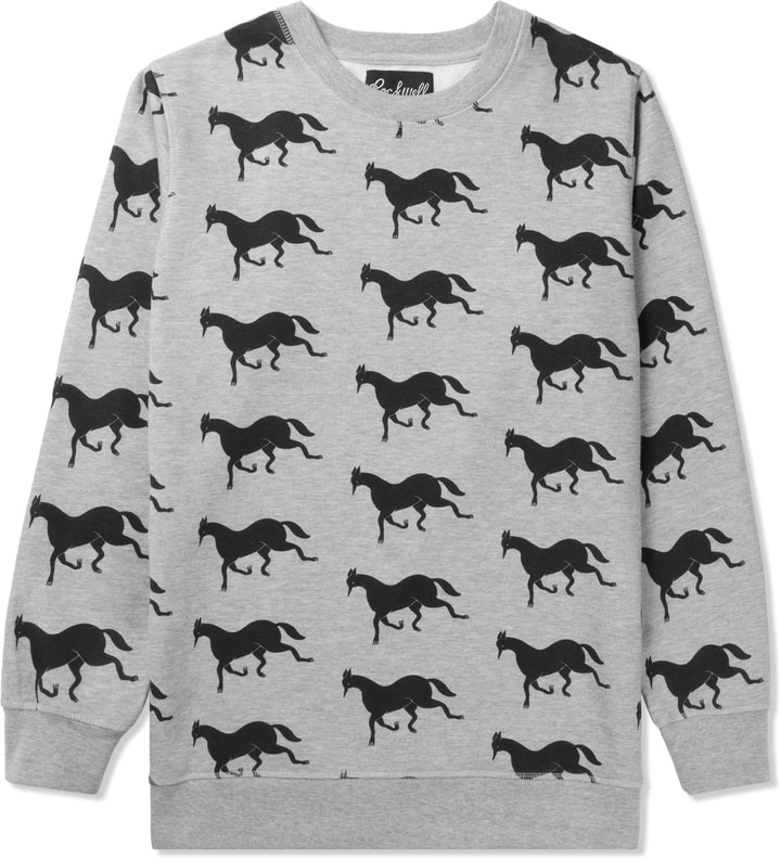 Heather Grey Downhill Horse Crewneck Sweater Placeholder Image