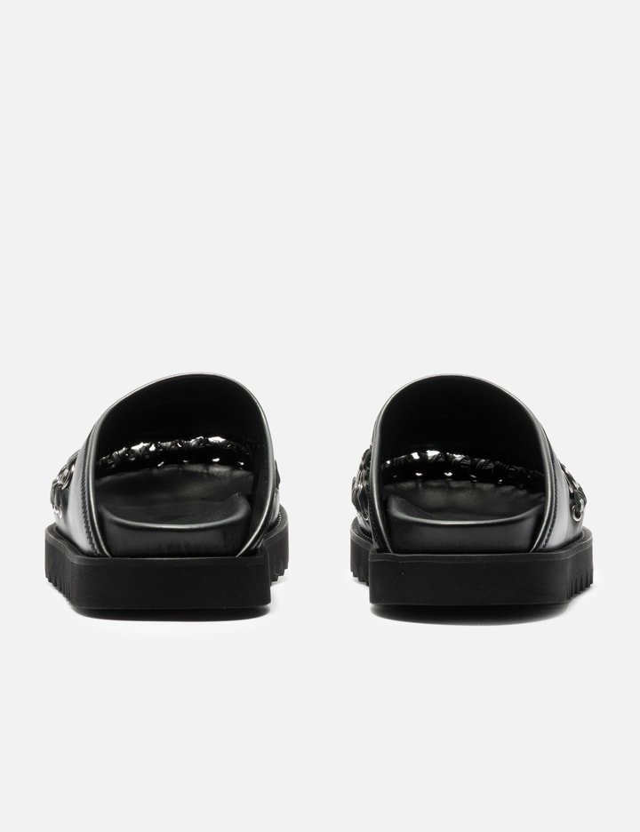 Toga Virilis Chain-embellished Leather Mules In Black