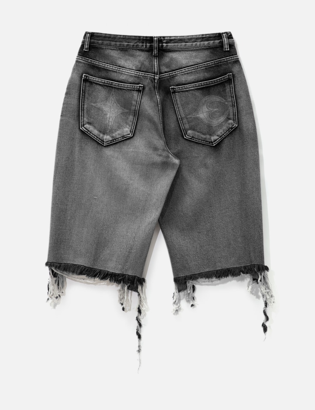 DOUBLE KNEE DENIM SHORTS view 9