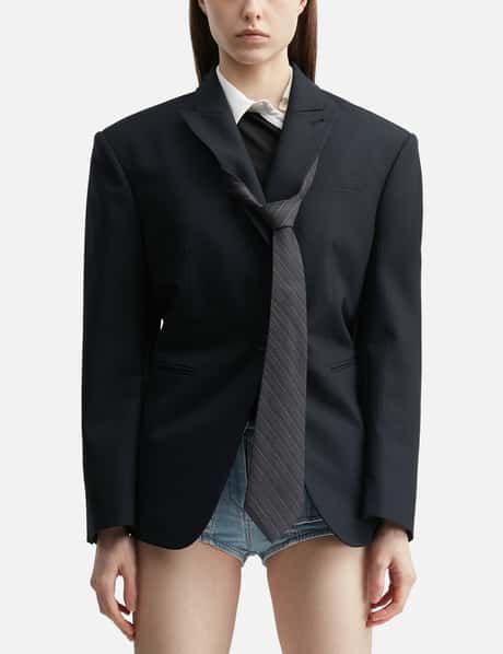 Tie Pireced Oversized Jacket view 10