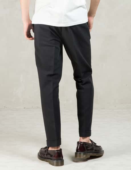N.Hoolywood - Black Flat Front Slim Dress Pants | HBX N.Hoolywood - Black Flat Front Slim Dress Pants | HBX