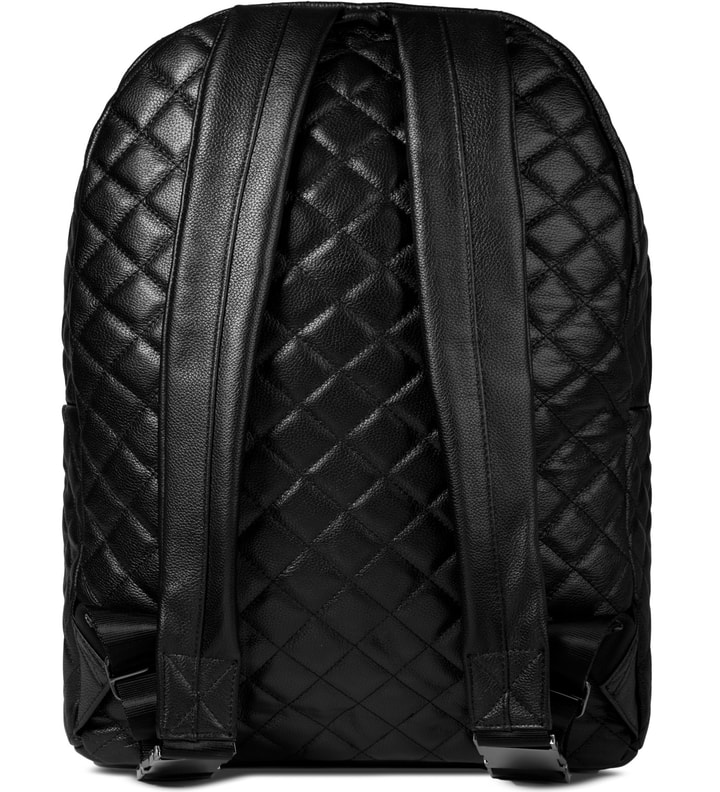 Black Quilted Leather Backpack Placeholder Image