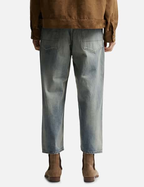 ANCELLM - Aging Selvedge Tapered 5P Denim Pants | HBX - Globally  