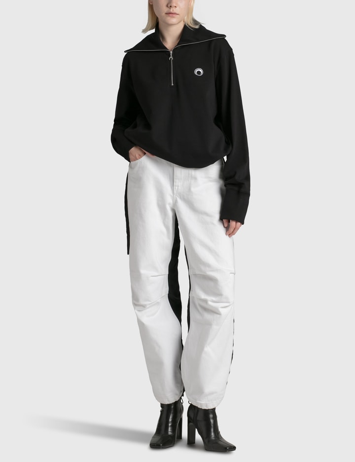 Marine Serre Unisex Lunar Reading Half-Zip Sweater