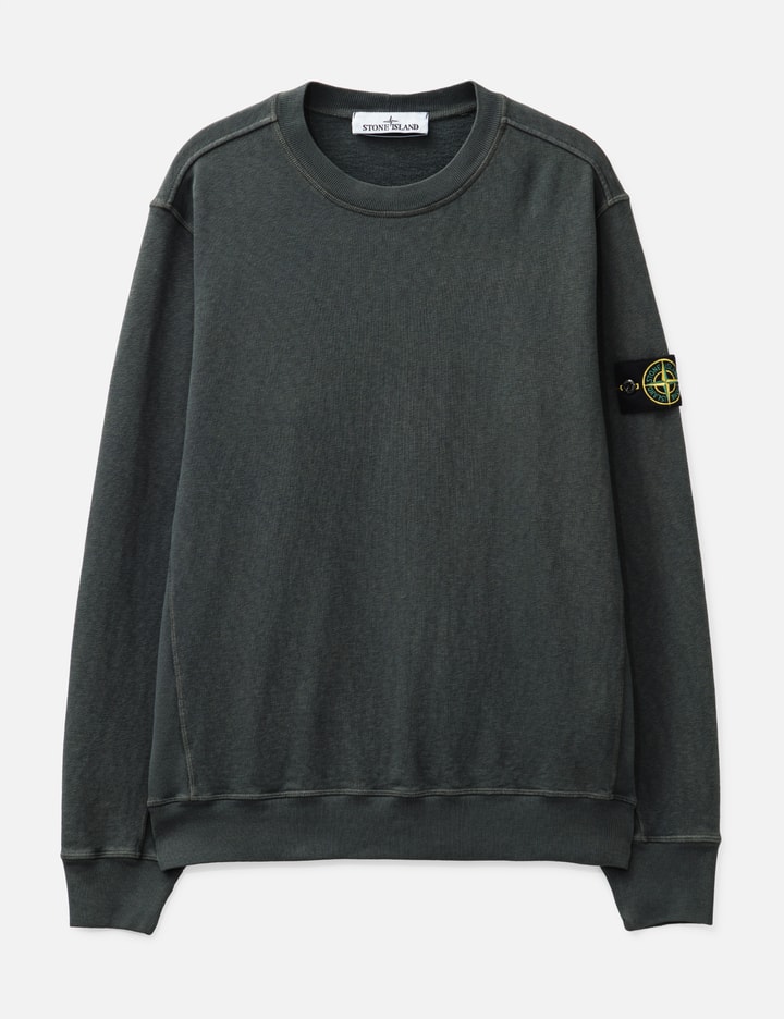 Stone Island Classic Crew Neck Sweater With Logo Patch Accents