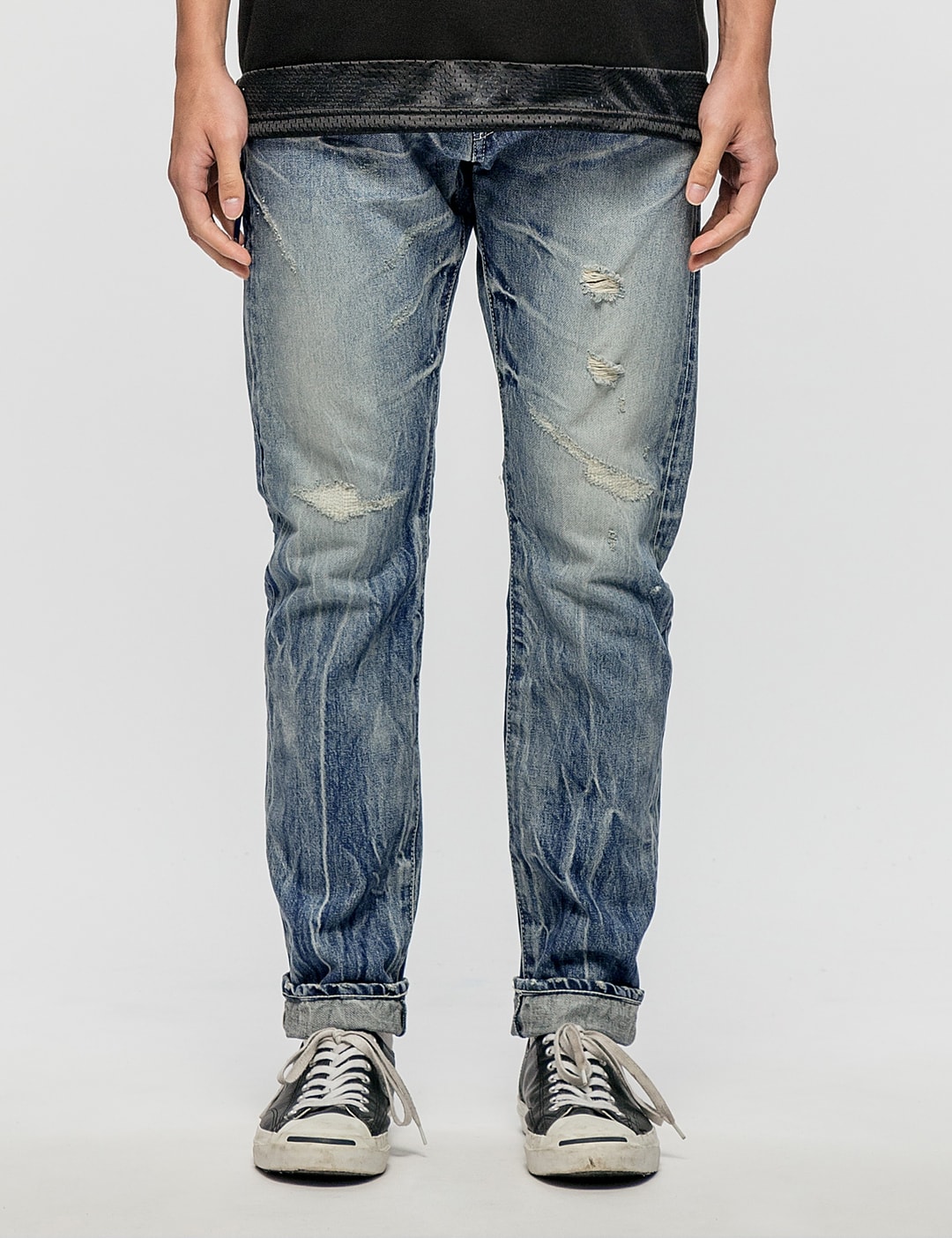 Liever lezer residentie Denim By Vanquish & Fragment - Three Years Wash Regular Straight Denim Jeans  | HBX - Globally Curated Fashion and Lifestyle by Hypebeast