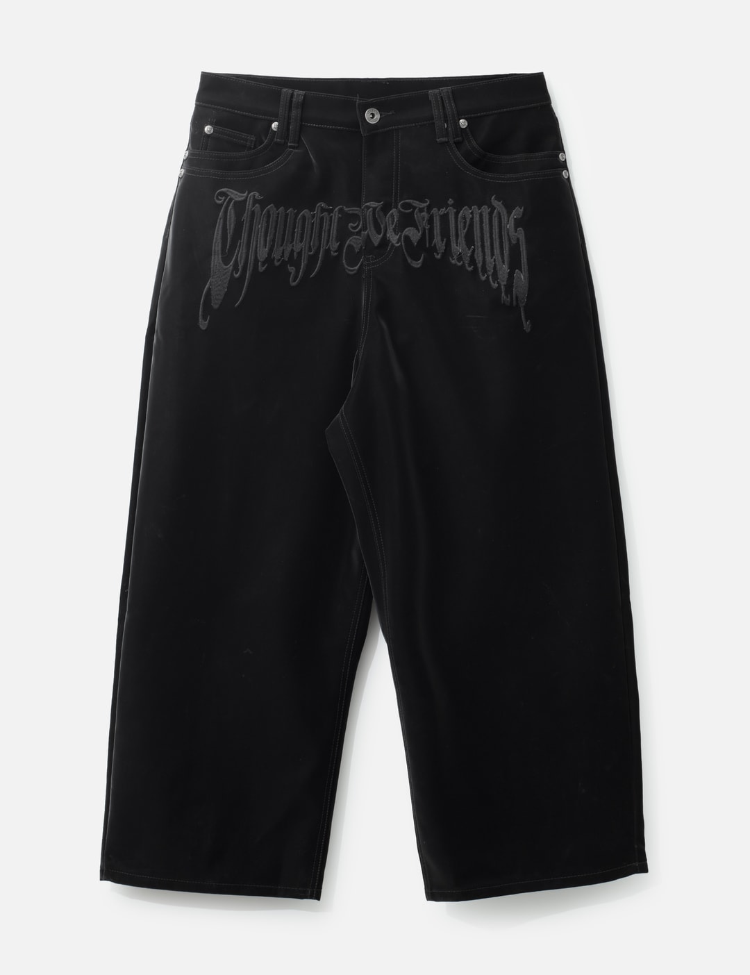 "Stephen" Black Baggy Pants view 7