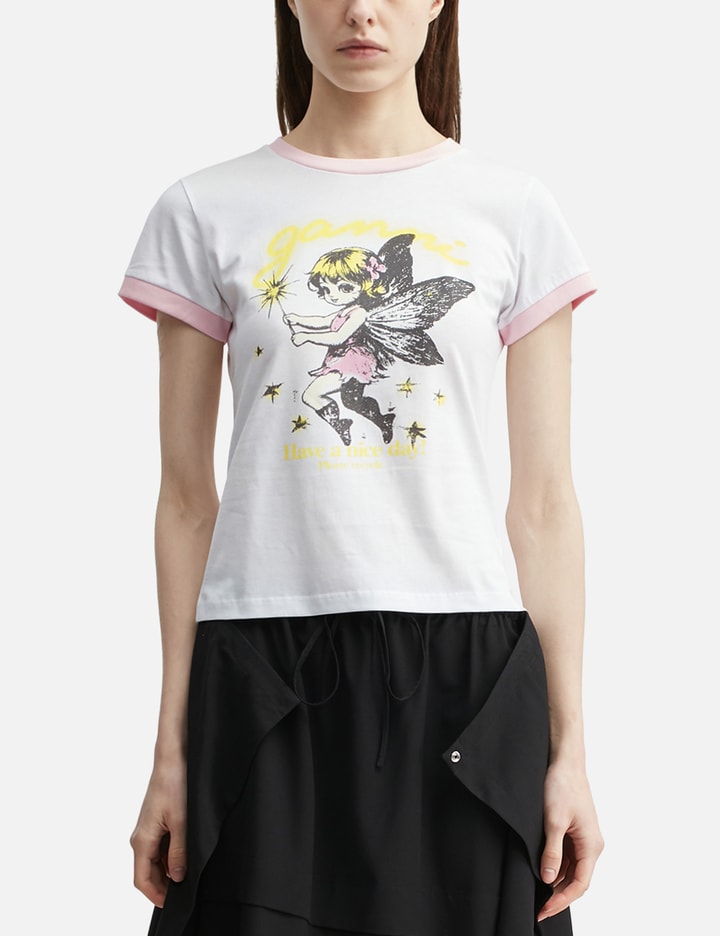 Ganni Fairy Print Baby Fit T-Shirt