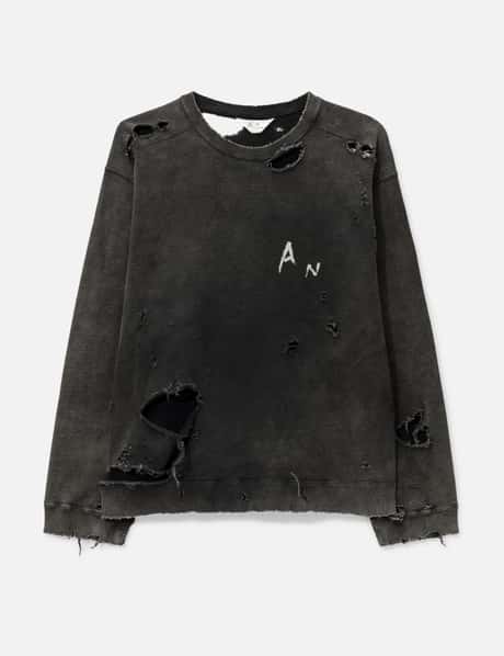 ANCELLM Crash Uneven Over Sweatshirt