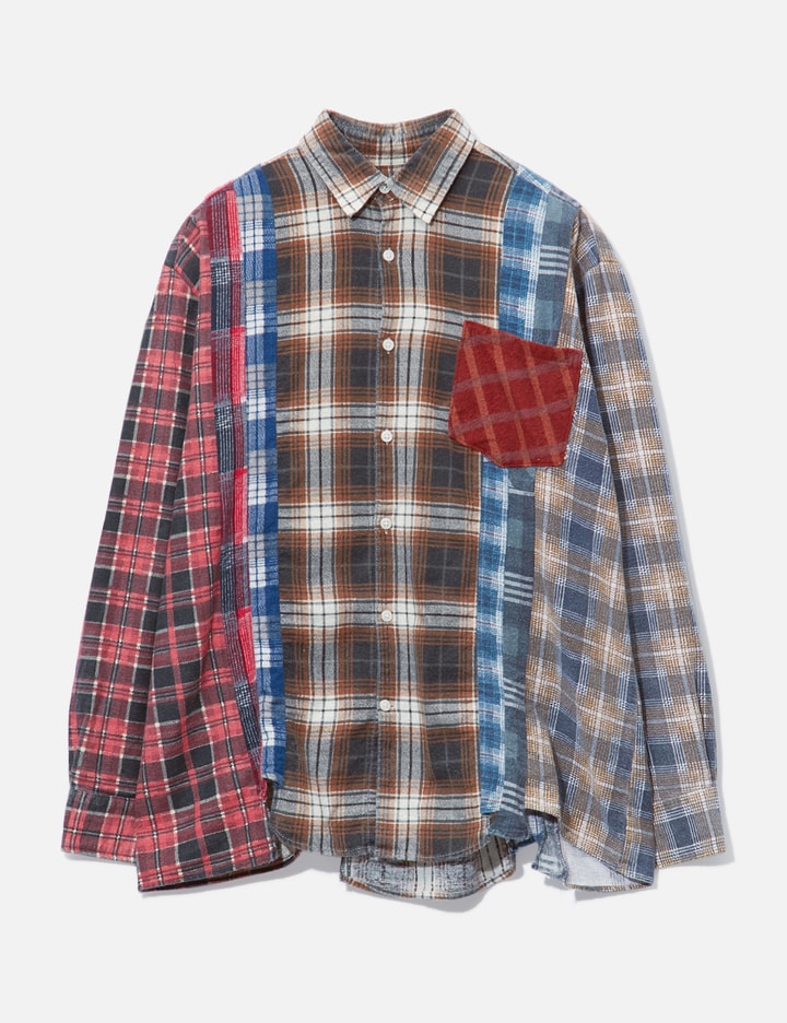 Needles Patchwork Plaided Shirt In Multicolor