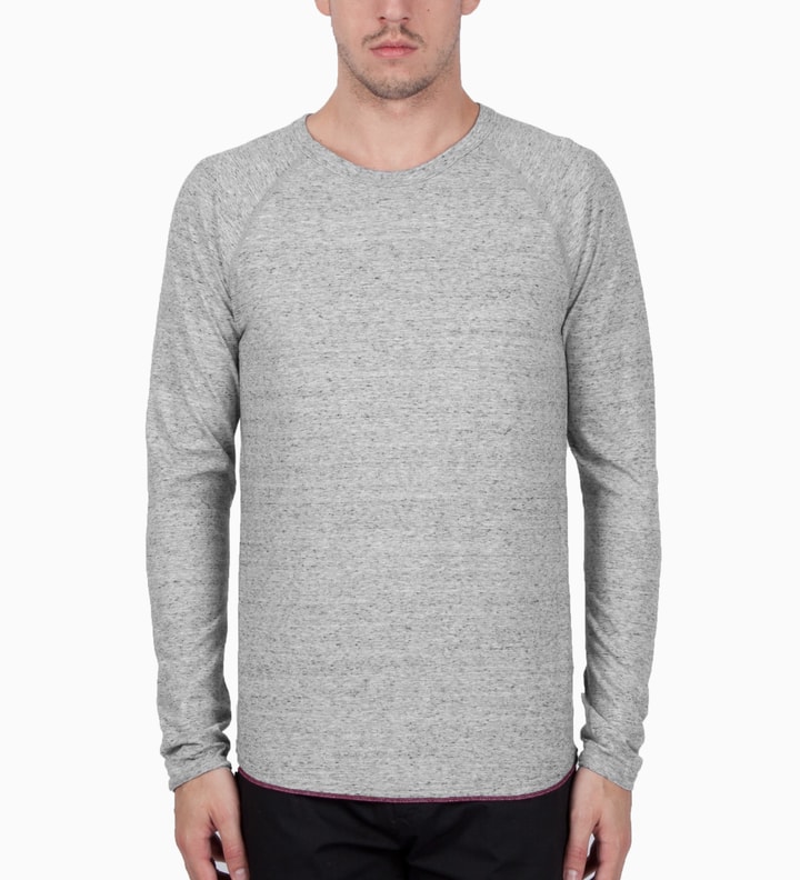 Heather Grey RC-2058 Knit Heather Jersey L/S Raglan Crewneck T-Shirt Placeholder Image