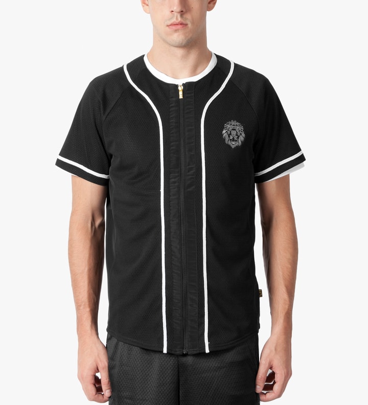 Black Poly Mesh Baseball Jersey Placeholder Image