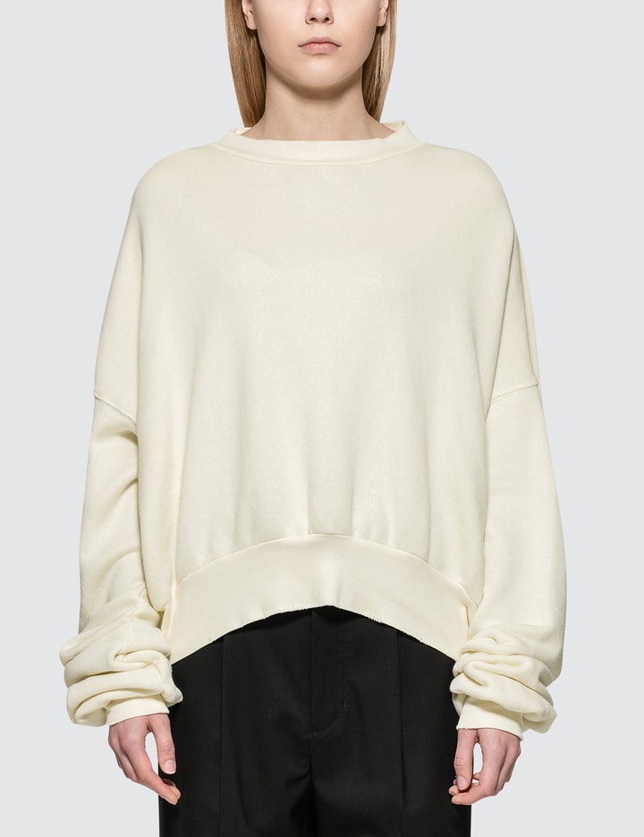 Terry Crewneck Open Back Sweatshirt Placeholder Image