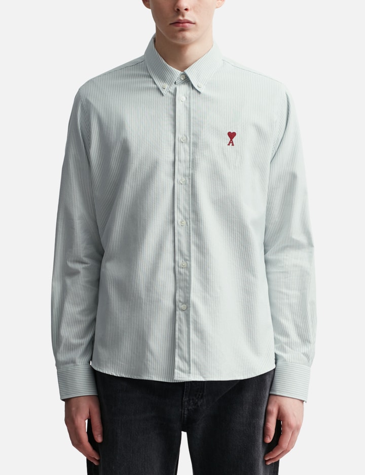 Ami Alexandre Mattiussi Button-down Ami De Coeur Shirt In White