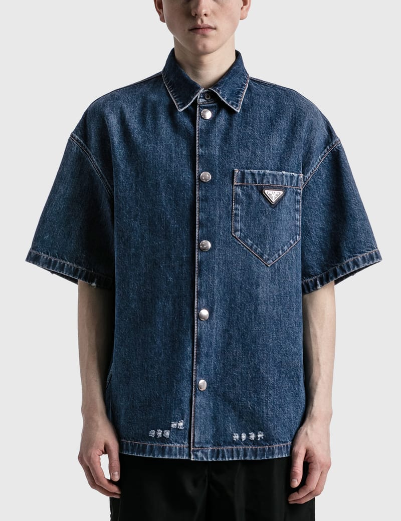 Prada - Short Sleeve Denim Shirt | HBX 