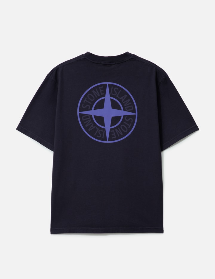 Stone Island 2100037 T-shirt With Logo Plaque Made From Combed Cotton In Blue