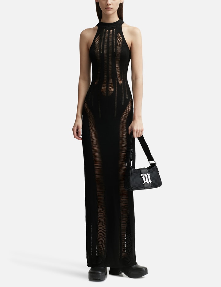 PINSTRIPE COCOON KNITTED DRESS Placeholder Image
