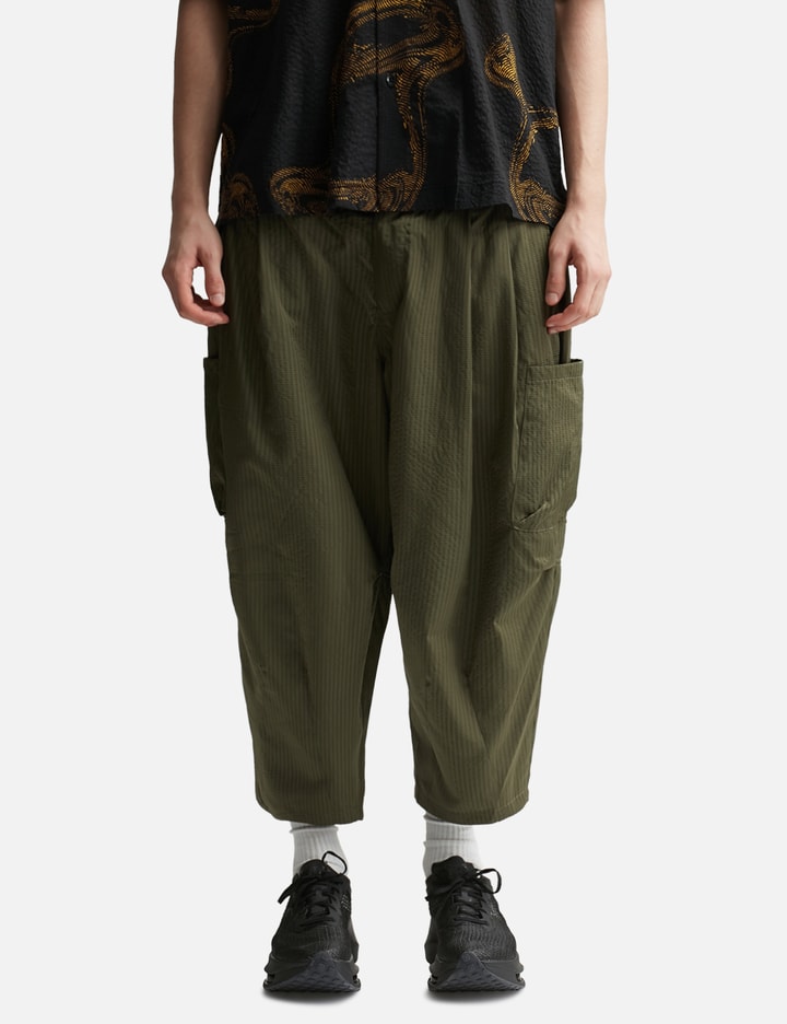 SEERSUCKER CROPPED CARGO PANTS Placeholder Image