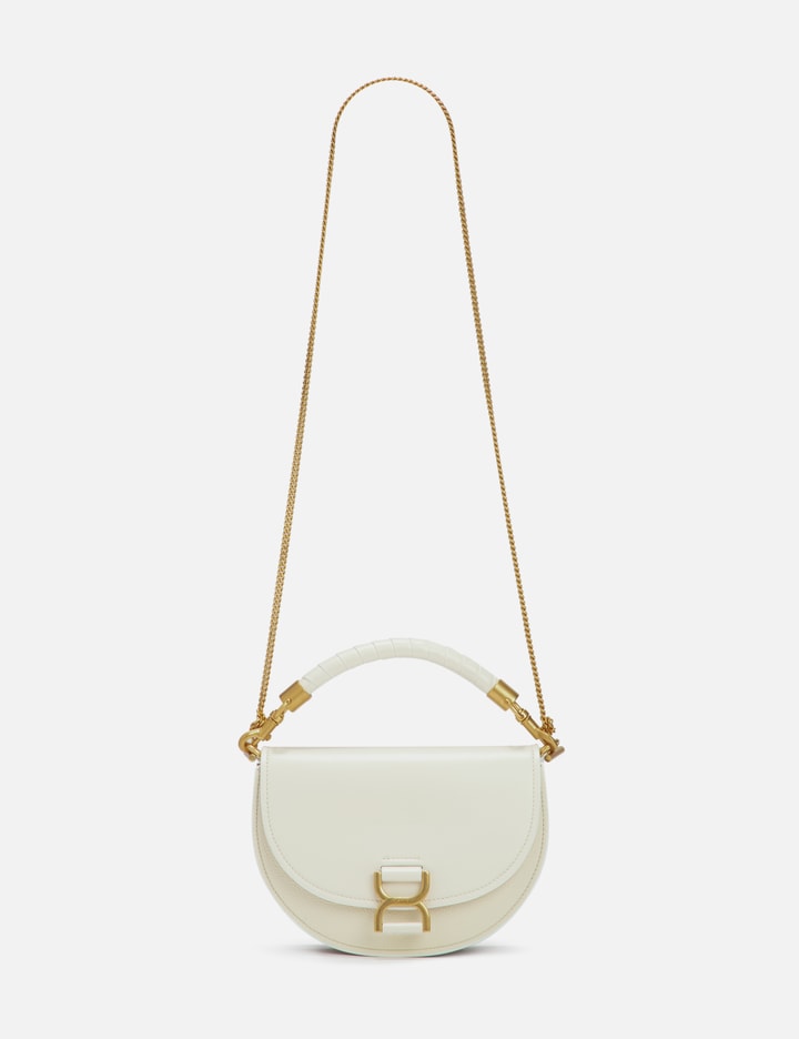 Shop Chloé Marcie Chain Flap Bag In White