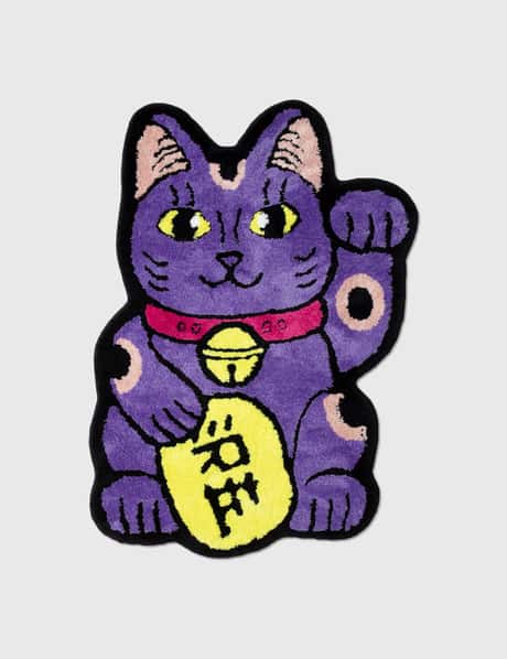 RAW EMOTIONS Small Mascot Lucky Cat Purple