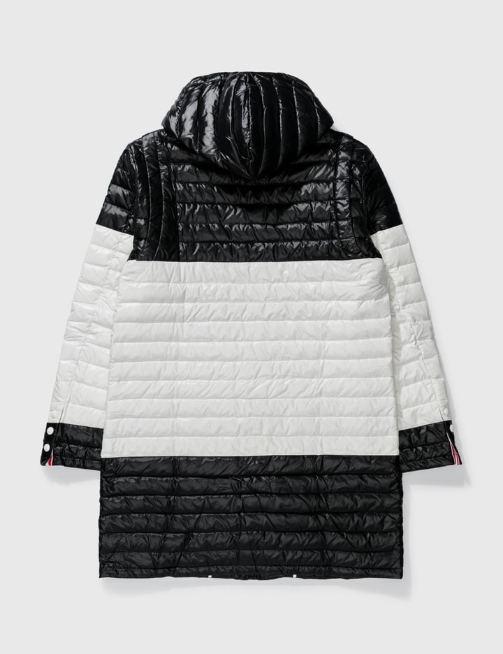 THOM BROWNE BICOLOR DOWN QUILTED HOODED COAT Placeholder Image
