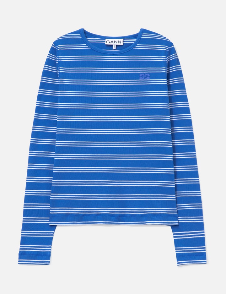 Ganni Long-Sleeve Top With Stripes