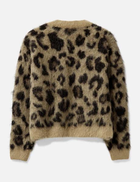 Cole Buxton LEOPARD KNIT SWEATSHIRT HBX Globally Curated