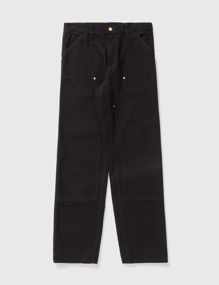 Carhartt Double Knee Pants In Rinsed Black