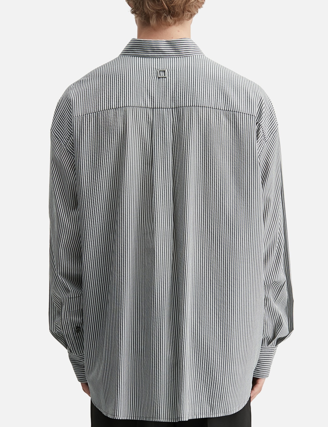Black Stripe Over Size Shirt view 19