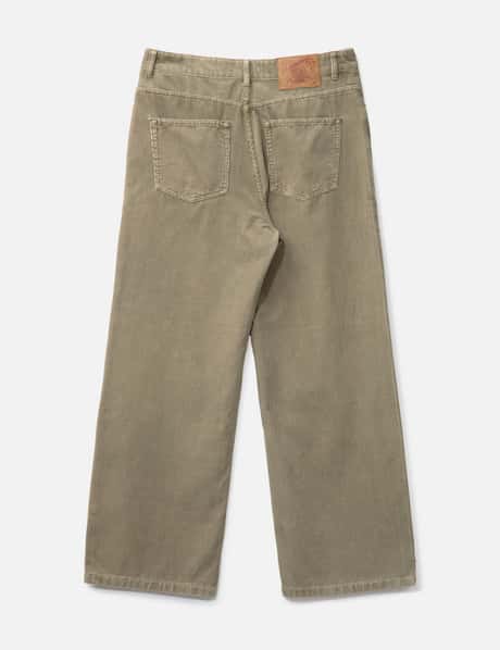 Corduroy Washed Semi Wide Pants view 9